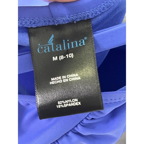 Catalina Womens Medium 8-10 One-Piece Swimsuit Padded Bra Purple - Picture 8 of 8